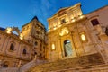 The old baroque town Noto at night Royalty Free Stock Photo