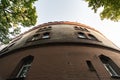 Old barracks building, bottom view. Historic building from the last world war II