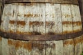 Old barrel with damaged staves