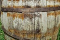 Old barrel with damaged staves