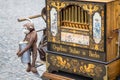 Old barrel organ with the monkey toy, Berlin