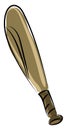 Old baseball bat, illustration, vector Royalty Free Stock Photo