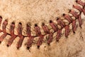 Old Baseball Macro Royalty Free Stock Photo