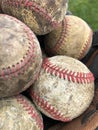 Old baseballs Royalty Free Stock Photo