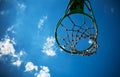 Old basketball basket Royalty Free Stock Photo
