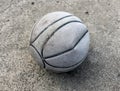 Old Basketball On The Ground