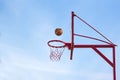 old basketball hoop, Royalty Free Stock Photo
