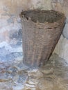 Old baskets for the collection of flour in the old mills