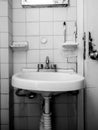 Old bathroom in black and white