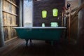 Old bathtub in an ecological and sustainable house