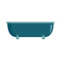 Old bathtube icon, flat style