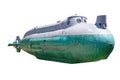 Old bathyscaphe Isolated on white, clipping path included