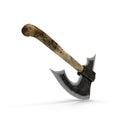 Old Battle axe on white Royalty Free Stock Photo