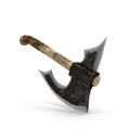 Old Battle axe on white Royalty Free Stock Photo