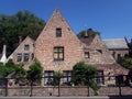 Old beautifal medieval house in Brugge, Beigium. Summer. Royalty Free Stock Photo