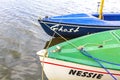 Old beautiful boats and sailboats on the jetty in Germany