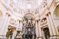 Old beautiful christian church interior close up Royalty Free Stock Photo