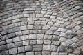 Old cobblestone road in city of Europe Royalty Free Stock Photo