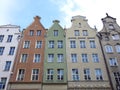 Old beautiful different colors homes, Poland