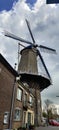 An old mill in the town of Gouda, the Netherlands Royalty Free Stock Photo