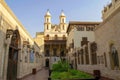 Old beautiful Orthodox Church in Cairo. Christian Coptic Hanging Church entrance. Saint Virgin Mary`s Coptic Orthodox Church Royalty Free Stock Photo