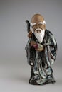 An old beautiful statue depicting a wise Chinese