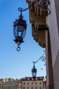 Old, beautiful street lamp, Cloth Hall, Krakow, Poland Royalty Free Stock Photo