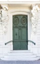 The old beautiful wooden door in France Royalty Free Stock Photo