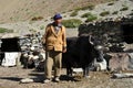 Old bedouin man from Ladakh (India) Royalty Free Stock Photo