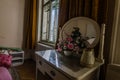 old bedroom with mirror detail Royalty Free Stock Photo