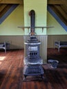 Antique Wood Stove in Old Harbor Life Saving Station, Provincetown, Massachusetts Royalty Free Stock Photo