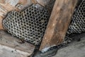 Old Bee Hive in Corner of Wooden Pavilion
