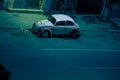 old beetle forgotten at night close Royalty Free Stock Photo