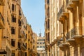 Old Beirut central downtown narrow street architecture with buildings and street lights Lebanon Royalty Free Stock Photo