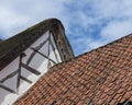 Half Timbered Gable and Terracotta Roof Tiles