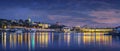 Old Belgrade, Branco`s bridge, Sava River by night Royalty Free Stock Photo