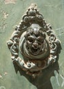 Old bell button at houses in Venice, symbolizing a shouting antiqoe man Royalty Free Stock Photo