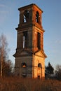 Old bell tower in the style of classicism. Royalty Free Stock Photo