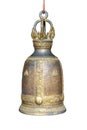 Old bell on white background (isolated) Royalty Free Stock Photo