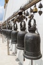 Old bells at the Golden Mount in Bangkok Royalty Free Stock Photo