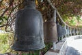 Old bells at the Golden Mount in Bangkok Royalty Free Stock Photo