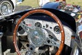 Old Bentley race car cockpit Royalty Free Stock Photo