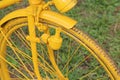 Old bicycle with the bottle dynamo on the front wheel