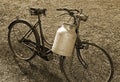 Old bicycle of a milkman