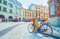 The old bicycle in the streets of Krakow, Poland Royalty Free Stock Photo