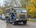 Old big classic Polish military truck Star 660 at a car show Royalty Free Stock Photo