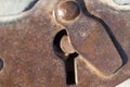 Old big padlock, Rusty lock Royalty Free Stock Photo