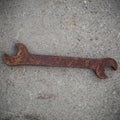 Old big rusty wrench