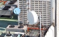 Old big telecommunication satellite dish. Royalty Free Stock Photo