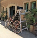 Old bike. Antiques Royalty Free Stock Photo